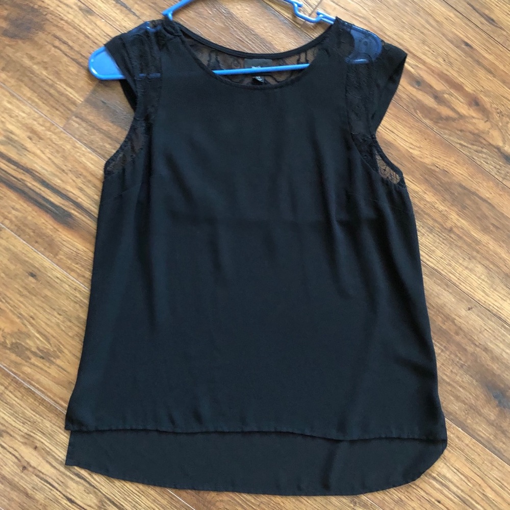 Black Sheer Lace Top